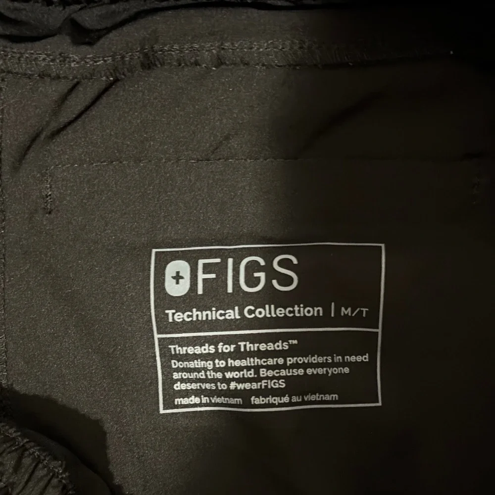 FIGS Jogger Scrub Pants Mens Black FIONx Cargo M21SW2042T MT